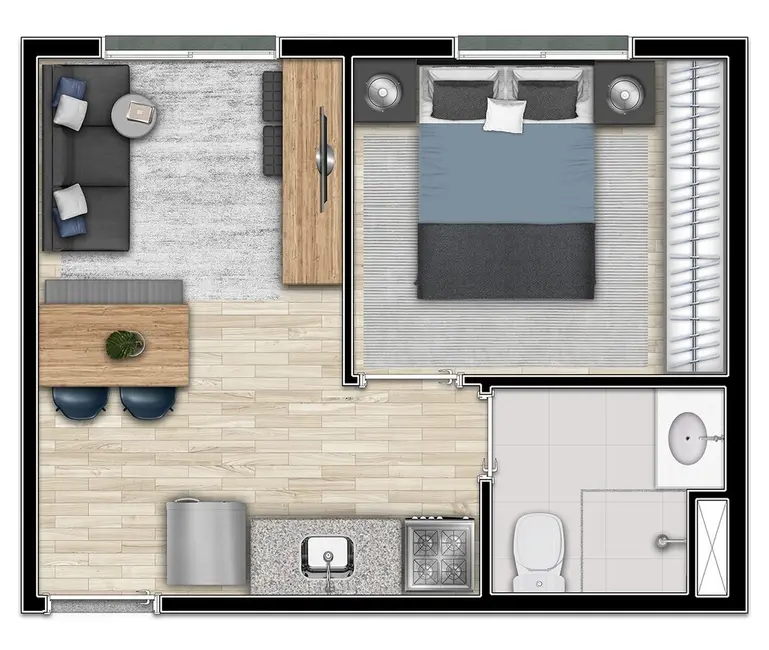 Foto 3 de Apartamento com 1 quarto à venda, 25m2 em Barra Funda, São Paulo - SP