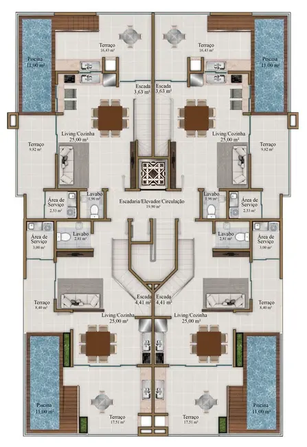 Foto 6 de Apartamento com 3 quartos à venda, 157m2 em Bombinhas - SC