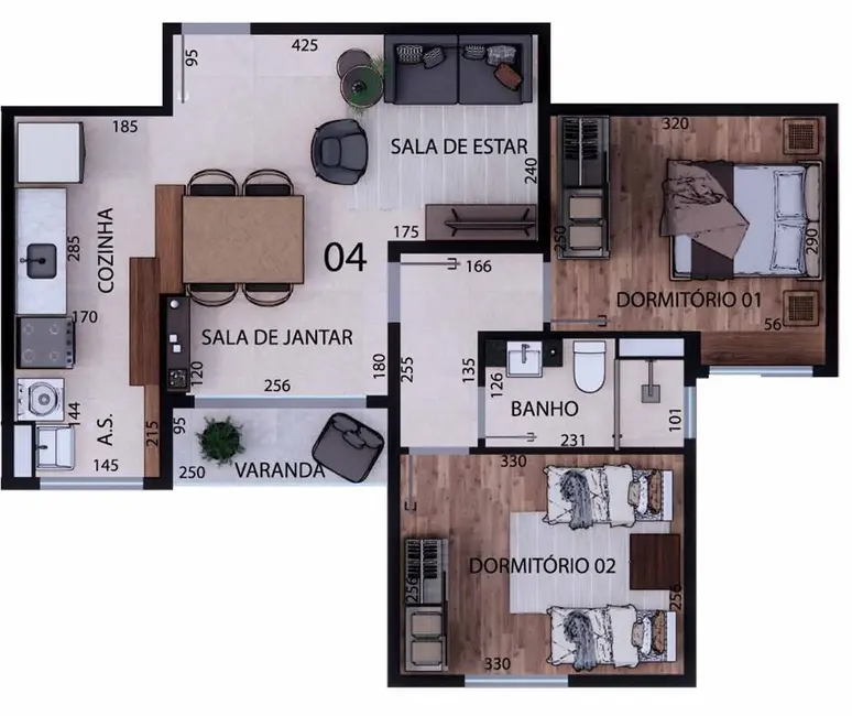 Foto 6 de Apartamento com 2 quartos à venda, 50m2 em Residencial Nova Era, Valinhos - SP
