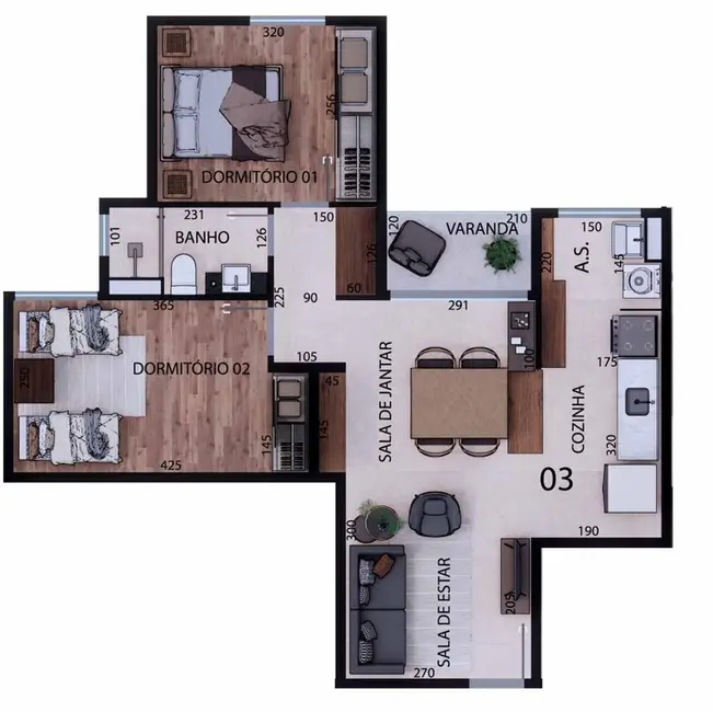 Foto 5 de Apartamento com 2 quartos à venda, 50m2 em Residencial Nova Era, Valinhos - SP