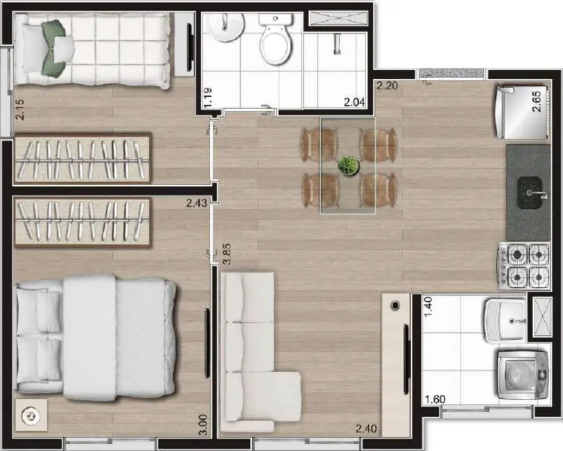 Apartamento com 2 quartos à venda, 35m2 em Vila Nina, São Paulo - SP - imagem 8 Foto 8 de Apartamento com 2 quartos à venda, 35m2 em Vila Nina, São Paulo - SP