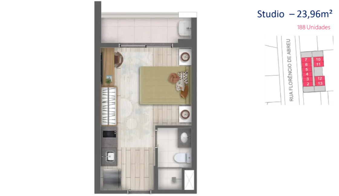 Apartamento com 1 quarto à venda, 23m2 em Centro, São Paulo - SP - imagem 5 Foto 5 de Apartamento com 1 quarto à venda, 23m2 em Centro, São Paulo - SP