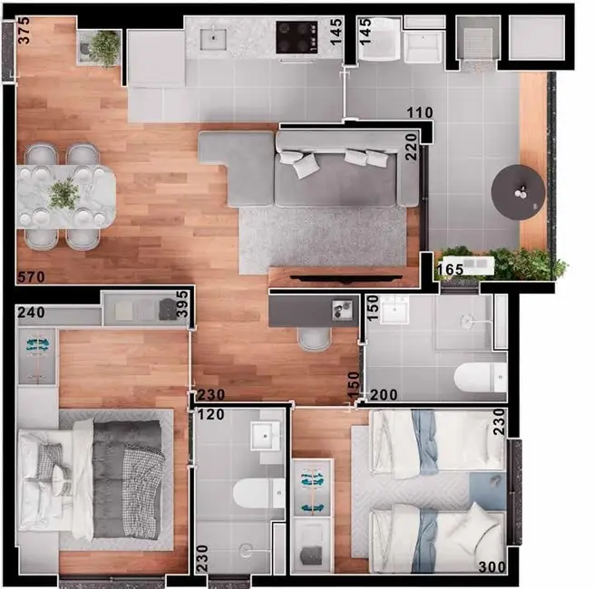Apartamento com 1 quarto à venda, 26m2 em Portão, Curitiba - PR - imagem 4 Foto 4 de Apartamento com 1 quarto à venda, 26m2 em Portão, Curitiba - PR