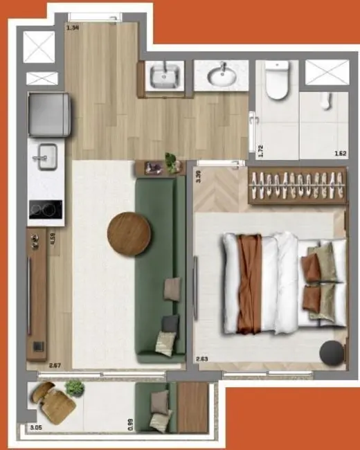 Foto 3 de Apartamento com 1 quarto à venda, 31m2 em Butantã, São Paulo - SP