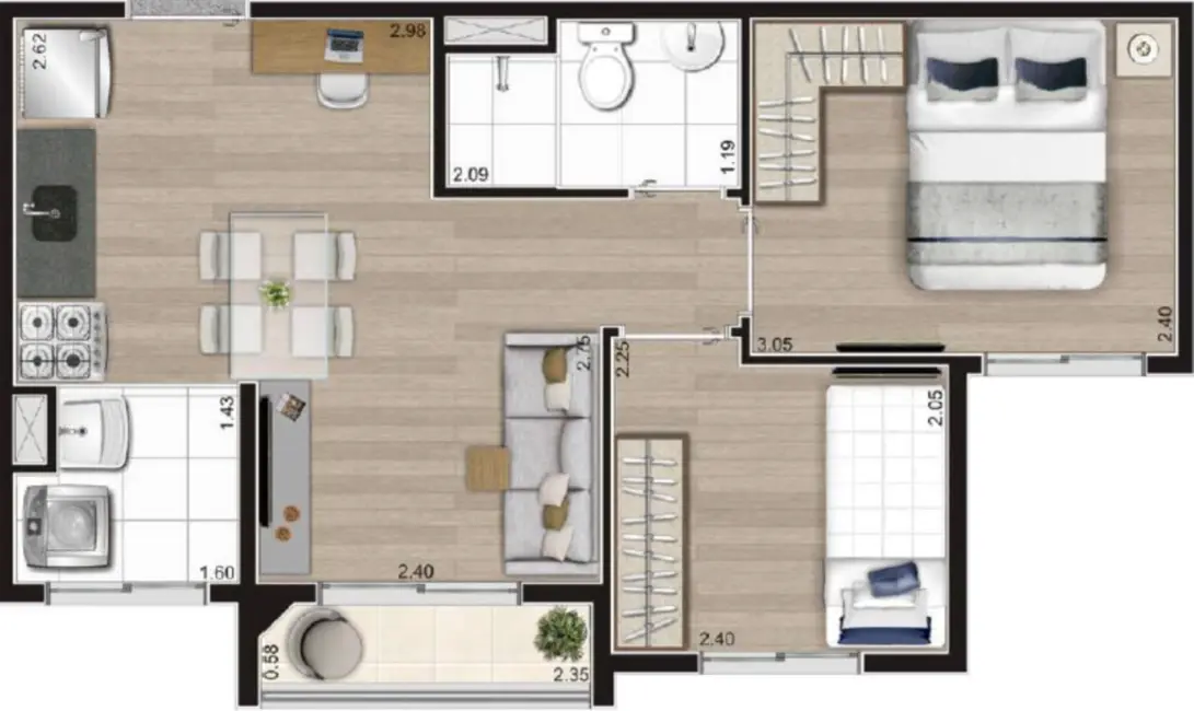 Foto 9 de Apartamento com 2 quartos à venda, 37m2 em Vila Nina, São Paulo - SP