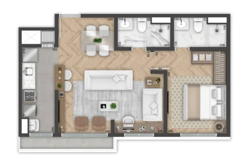 Foto 4 de Apartamento com 2 quartos à venda, 56m2 em Passo da Areia, Porto Alegre - RS