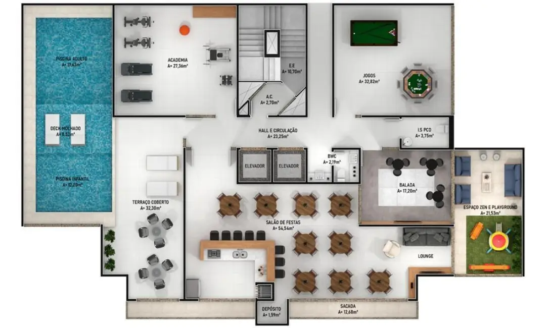 Apartamento com 2 quartos à venda, 64m2 em São João, Itajai - SC - imagem 7 Foto 7 de Apartamento com 2 quartos à venda, 64m2 em São João, Itajai - SC