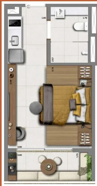 Apartamento com 1 quarto à venda, 28m2 em Butantã, São Paulo - SP - imagem 3 Foto 3 de Apartamento com 1 quarto à venda, 28m2 em Butantã, São Paulo - SP