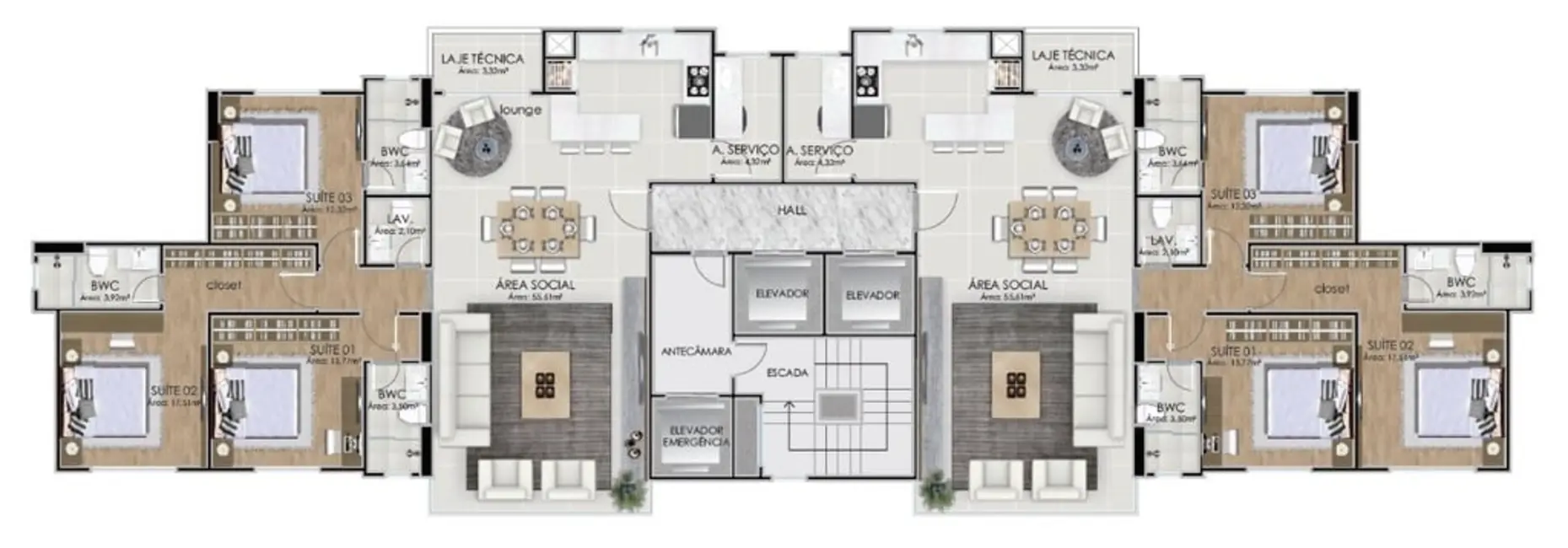 Foto 5 de Apartamento com 3 quartos à venda, 135m2 em Centro, Balneario Camboriu - SC