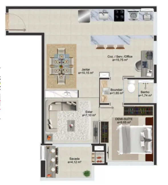 Foto 5 de Apartamento com 1 quarto à venda, 80m2 em Cachoeira do Bom Jesus, Florianopolis - SC