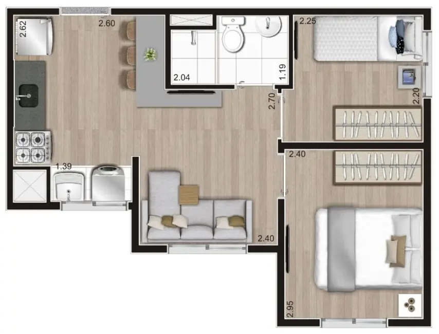 Apartamento com 2 quartos à venda, 32m2 em Tucuruvi, São Paulo - SP - imagem 8 Foto 8 de Apartamento com 2 quartos à venda, 32m2 em Tucuruvi, São Paulo - SP