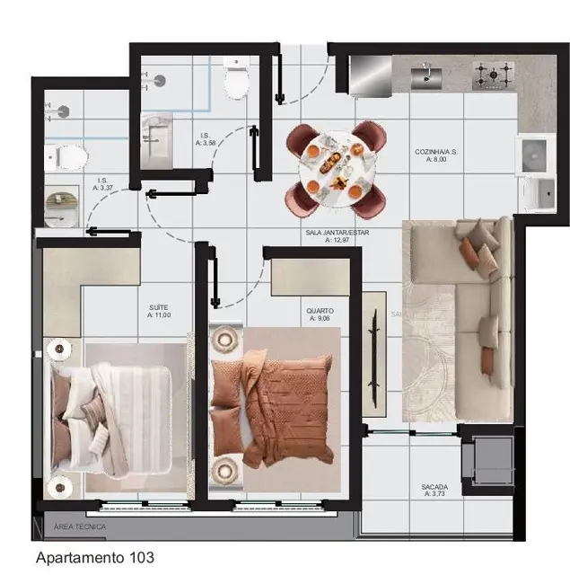 Foto 9 de Apartamento com 2 quartos à venda, 60m2 em Ingleses do Rio Vermelho, Florianopolis - SC