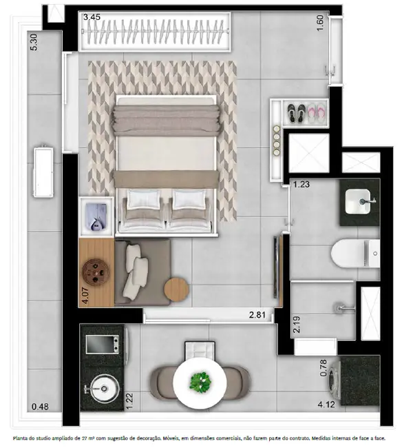 Apartamento com 1 quarto à venda, 17m2 em Perdizes, São Paulo - SP - imagem 8 Foto 8 de Apartamento com 1 quarto à venda, 17m2 em Perdizes, São Paulo - SP