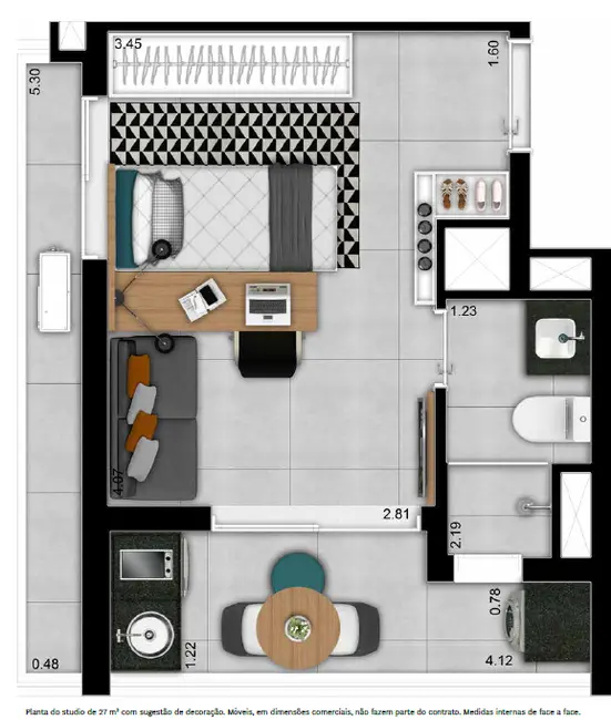 Apartamento com 1 quarto à venda, 17m2 em Perdizes, São Paulo - SP - imagem 6 Foto 6 de Apartamento com 1 quarto à venda, 17m2 em Perdizes, São Paulo - SP