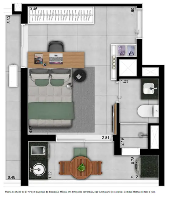 Apartamento com 1 quarto à venda, 17m2 em Perdizes, São Paulo - SP - imagem 7 Foto 7 de Apartamento com 1 quarto à venda, 17m2 em Perdizes, São Paulo - SP