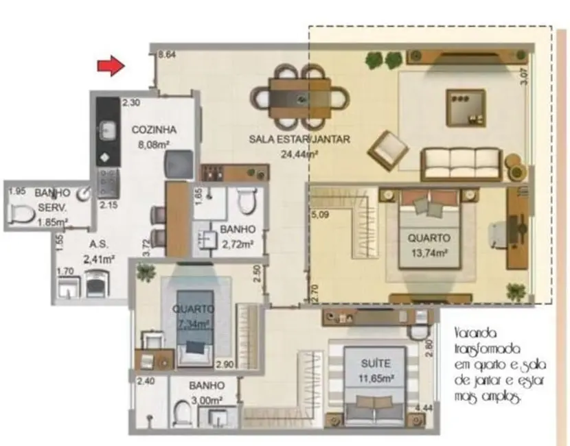 Foto 8 de Cobertura com 2 quartos à venda, 172m2 em Recreio dos Bandeirantes, Rio De Janeiro - RJ