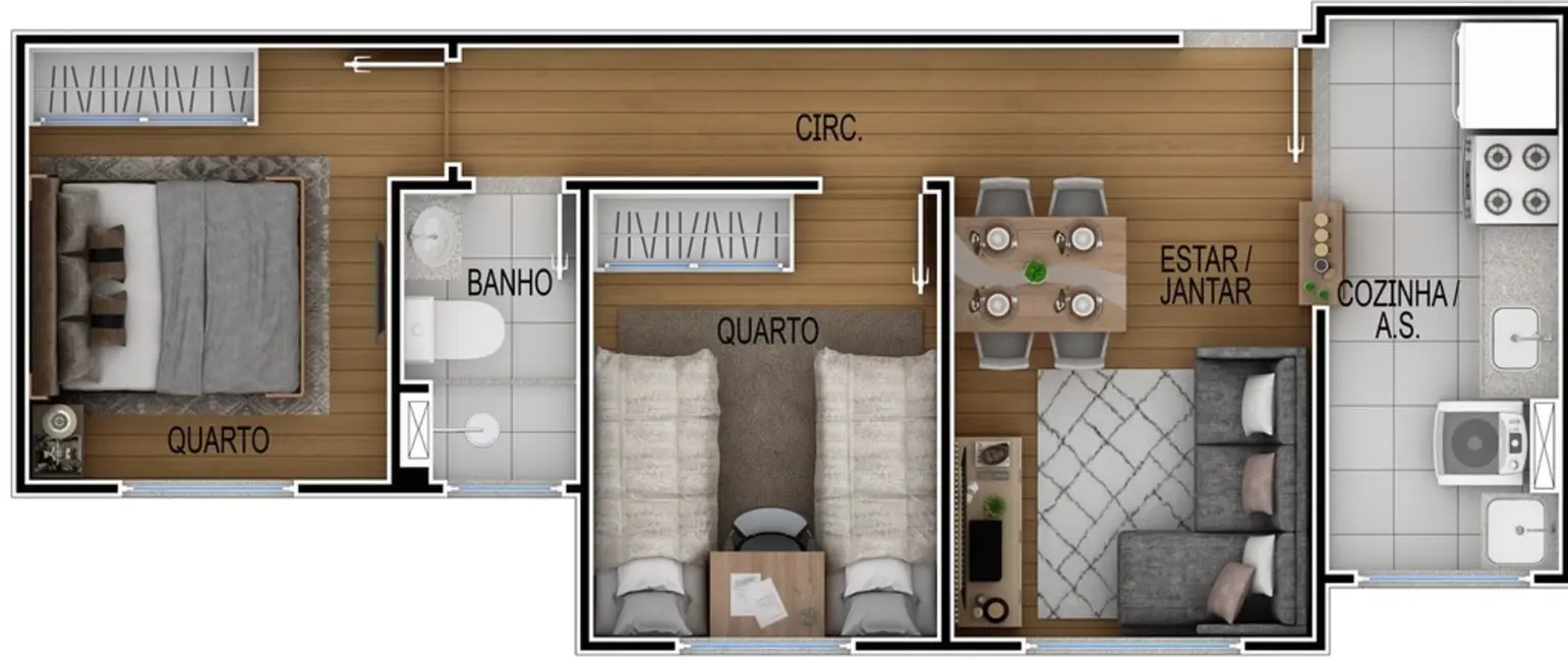 Apartamento com 1 quarto à venda, 35m2 em Setor Faiçalville, Goiania - GO - imagem 8 Foto 8 de Apartamento com 1 quarto à venda, 35m2 em Setor Faiçalville, Goiania - GO