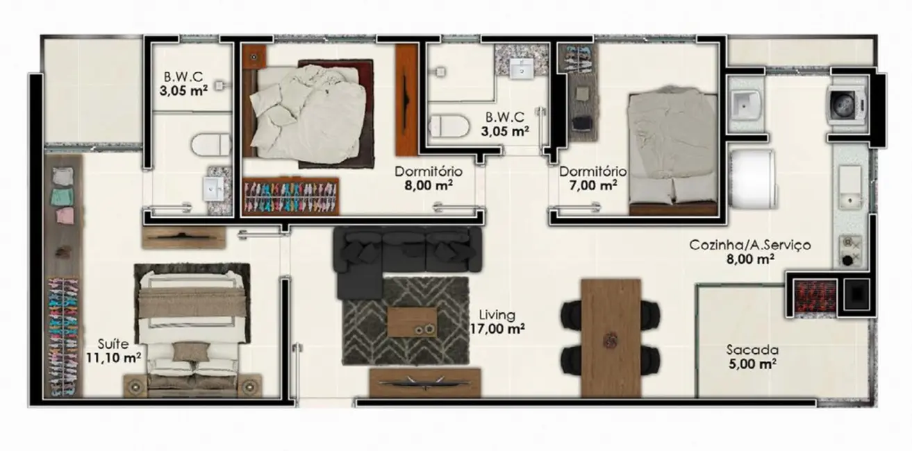 Foto 6 de Apartamento com 2 quartos à venda, 69m2 em Itapema - SC