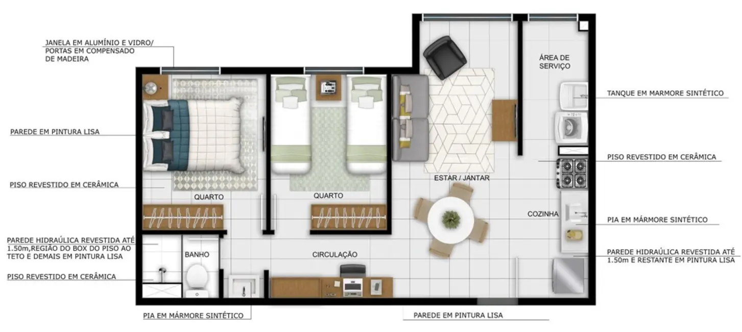 Foto 7 de Apartamento com 2 quartos à venda, 47m2 em Centro, Sao Goncalo - RJ