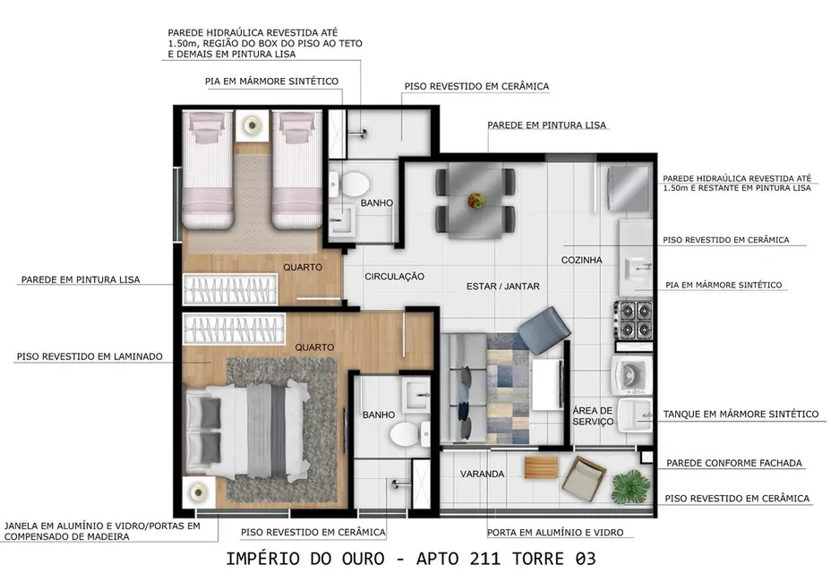 Foto 5 de Apartamento com 2 quartos à venda, 47m2 em Centro, Sao Goncalo - RJ