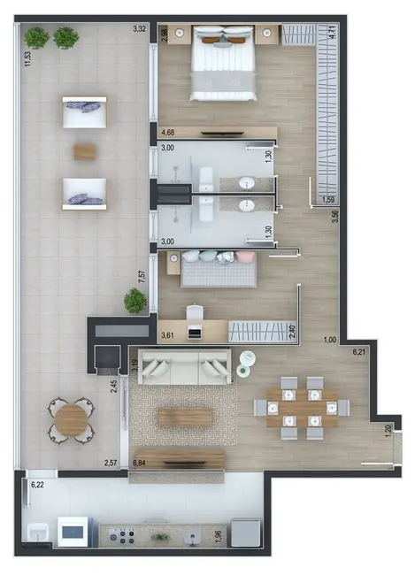 Foto 5 de Apartamento com 2 quartos à venda, 164m2 em Ahú, Curitiba - PR