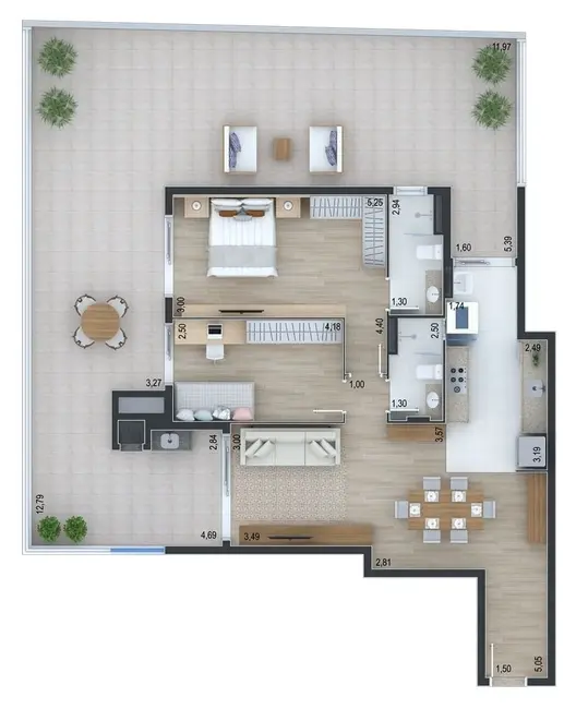 Apartamento com 3 quartos à venda, 204m2 em Ahú, Curitiba - PR - imagem 6 Foto 6 de Apartamento com 3 quartos à venda, 204m2 em Ahú, Curitiba - PR