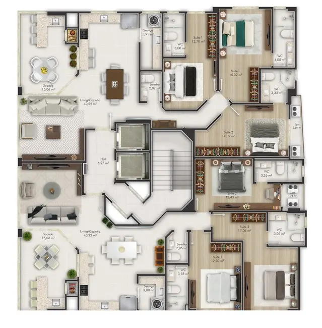 Foto 2 de Apartamento com 3 quartos à venda, 131m2 em Centro, Itapema - SC