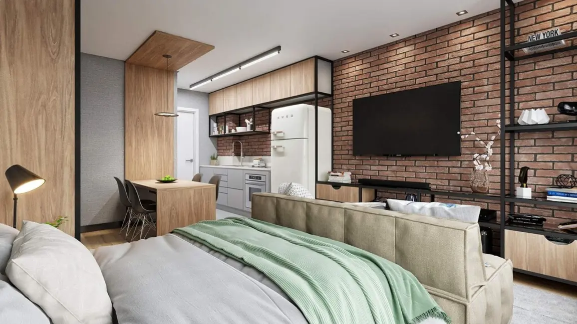 Apartamento com 1 quarto à venda, 33m2 em Novo Mundo, Curitiba - PR - imagem 3 Foto 3 de Apartamento com 1 quarto à venda, 33m2 em Novo Mundo, Curitiba - PR