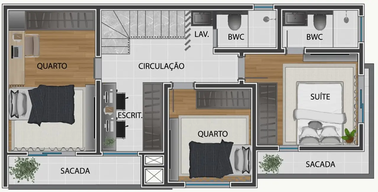 Cobertura com 3 quartos à venda, 117m2 em Vila Bancária, Campo Largo - PR - imagem 9 Foto 9 de Cobertura com 3 quartos à venda, 117m2 em Vila Bancária, Campo Largo - PR