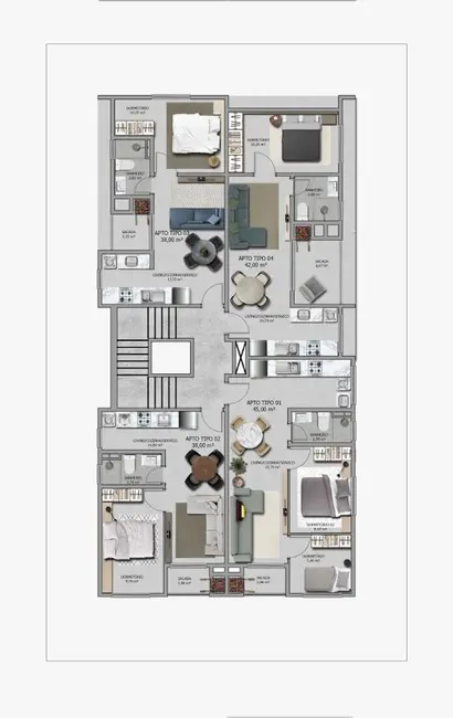 Foto 3 de Apartamento com 2 quartos à venda, 45m2 em Itapema - SC