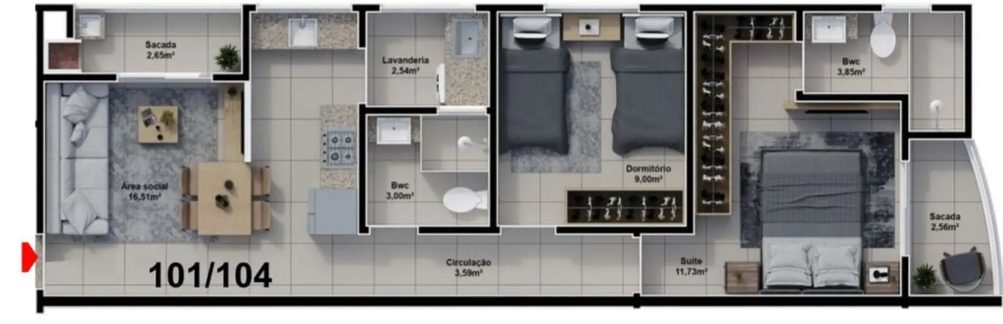 Foto 9 de Apartamento com 1 quarto à venda, 31m2 em Ingleses do Rio Vermelho, Florianopolis - SC