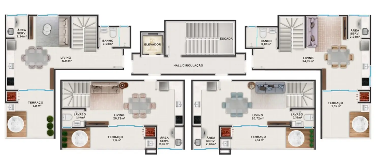 Cobertura com 3 quartos à venda, 97m2 em Bombinhas - SC - imagem 9 Foto 9 de Cobertura com 3 quartos à venda, 97m2 em Bombinhas - SC