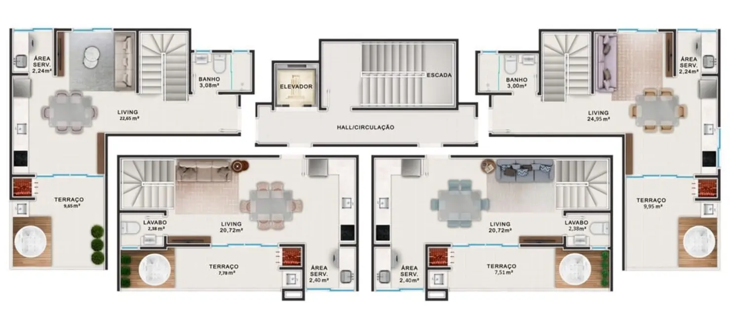 Foto 9 de Apartamento com 3 quartos à venda, 101m2 em Bombinhas - SC