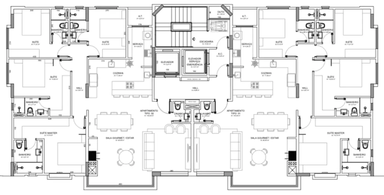Foto 6 de Apartamento com 4 quartos à venda, 144m2 em Centro, Balneario Camboriu - SC