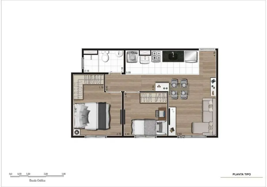 Foto 8 de Apartamento com 2 quartos à venda, 40m2 em Pirituba, São Paulo - SP