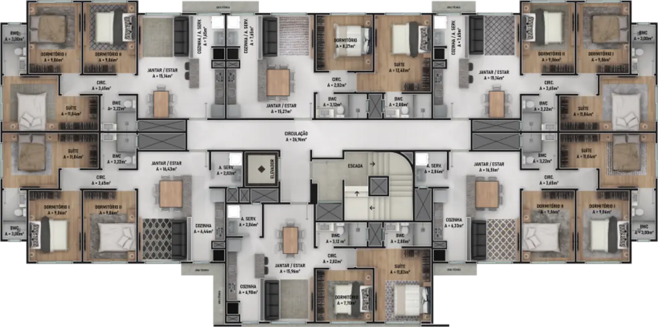 Apartamento com 2 quartos à venda, 120m2 em Nações, Balneario Camboriu - SC - imagem 9 Foto 9 de Apartamento com 2 quartos à venda, 120m2 em Nações, Balneario Camboriu - SC