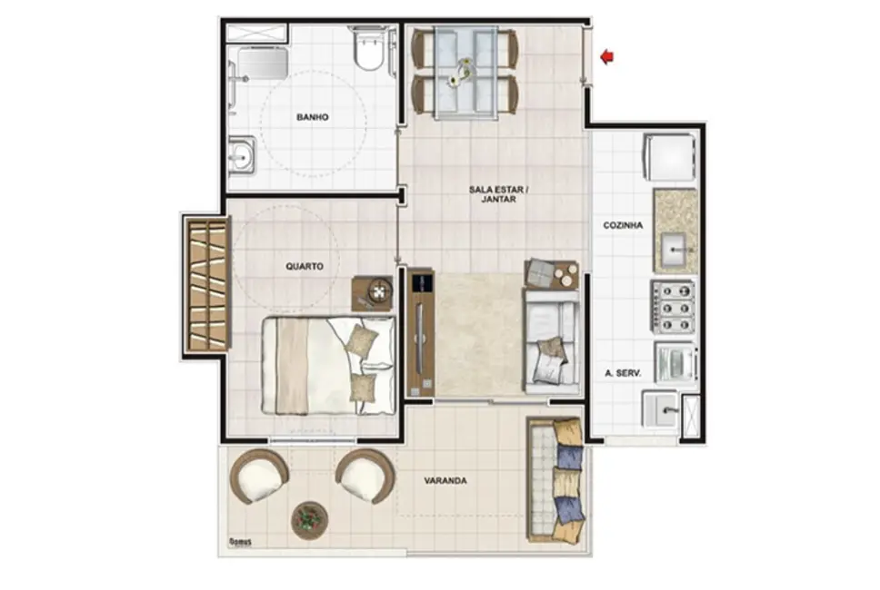 Apartamento com 2 quartos à venda, 55m2 em Jardim Imperial, Itaborai - RJ - imagem 6 Foto 6 de Apartamento com 2 quartos à venda, 55m2 em Jardim Imperial, Itaborai - RJ