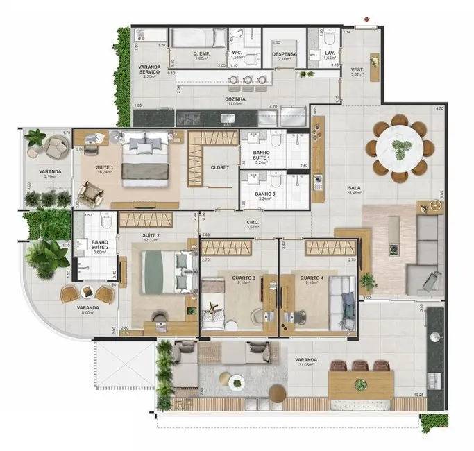 Foto 4 de Cobertura com 4 quartos à venda, 305m2 em Camboinhas, Niteroi - RJ