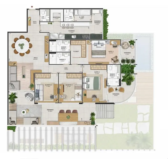 Foto 7 de Cobertura com 4 quartos à venda, 305m2 em Camboinhas, Niteroi - RJ