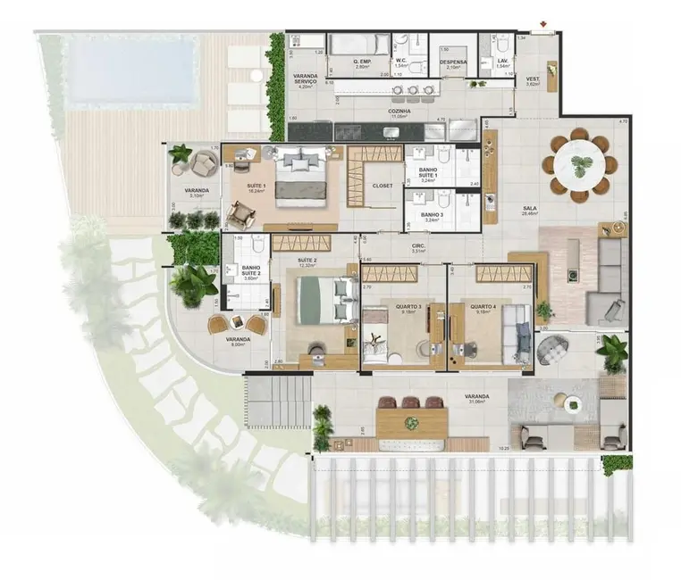 Foto 8 de Apartamento com 4 quartos à venda, 334m2 em Camboinhas, Niteroi - RJ