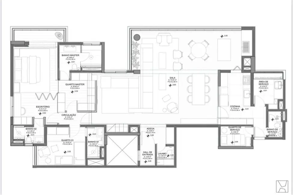 Foto 2 de Apartamento com 2 quartos à venda, 192m2 em Jardim Guedala, São Paulo - SP