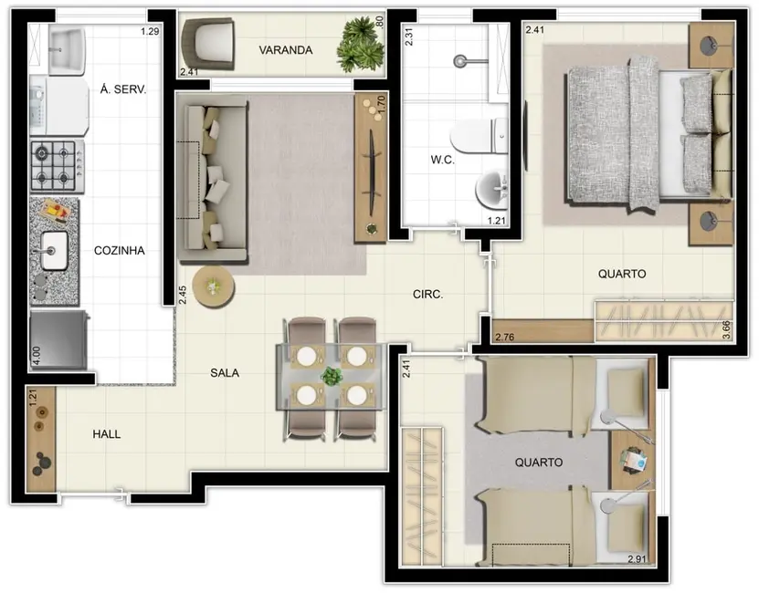 Apartamento com 1 quarto à venda, 49m2 em Kennedy, Nova Iguacu - RJ - imagem 9 Foto 9 de Apartamento com 1 quarto à venda, 49m2 em Kennedy, Nova Iguacu - RJ