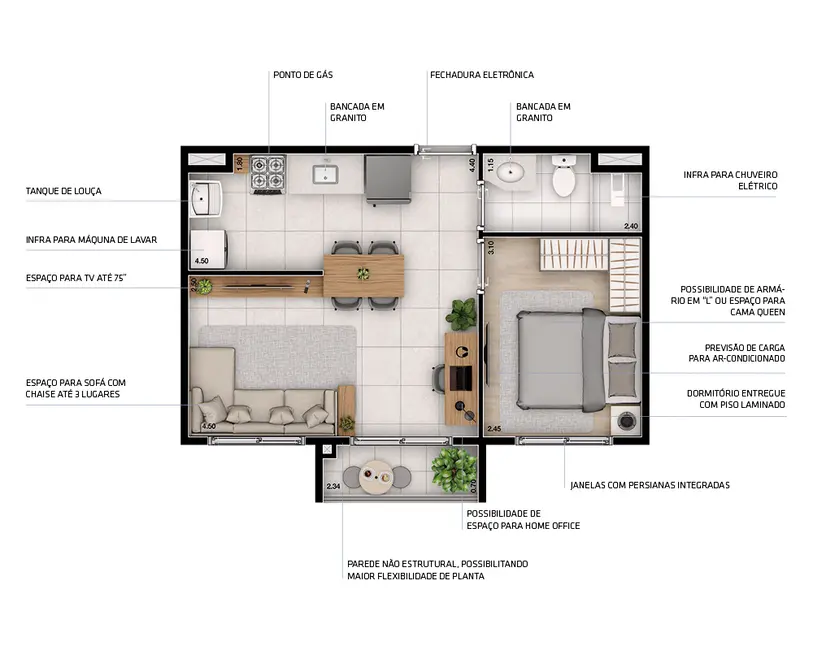 Apartamento com 2 quartos à venda, 53m2 em Vila Sônia, São Paulo - SP - imagem 6 Foto 6 de Apartamento com 2 quartos à venda, 53m2 em Vila Sônia, São Paulo - SP