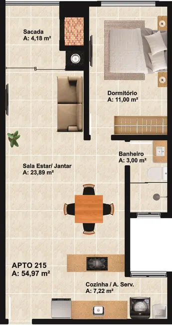 Foto 8 de Apartamento com 1 quarto à venda, 56m2 em Ingleses do Rio Vermelho, Florianopolis - SC