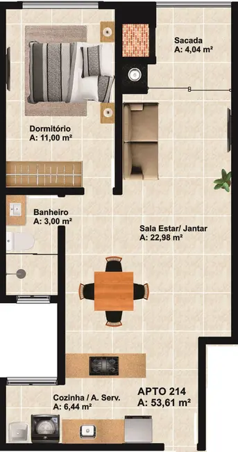 Foto 7 de Apartamento com 1 quarto à venda, 56m2 em Ingleses do Rio Vermelho, Florianopolis - SC