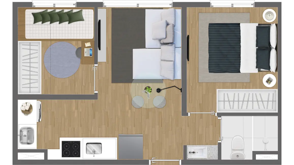 Foto 8 de Apartamento com 2 quartos à venda, 33m2 em Jardim Lajeado, São Paulo - SP