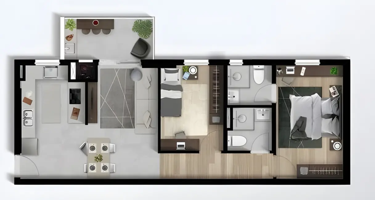 Apartamento com 3 quartos à venda, 163m2 em São Pedro, Sao Jose Dos Pinhais - PR - imagem 8 Foto 8 de Apartamento com 3 quartos à venda, 163m2 em São Pedro, Sao Jose Dos Pinhais - PR