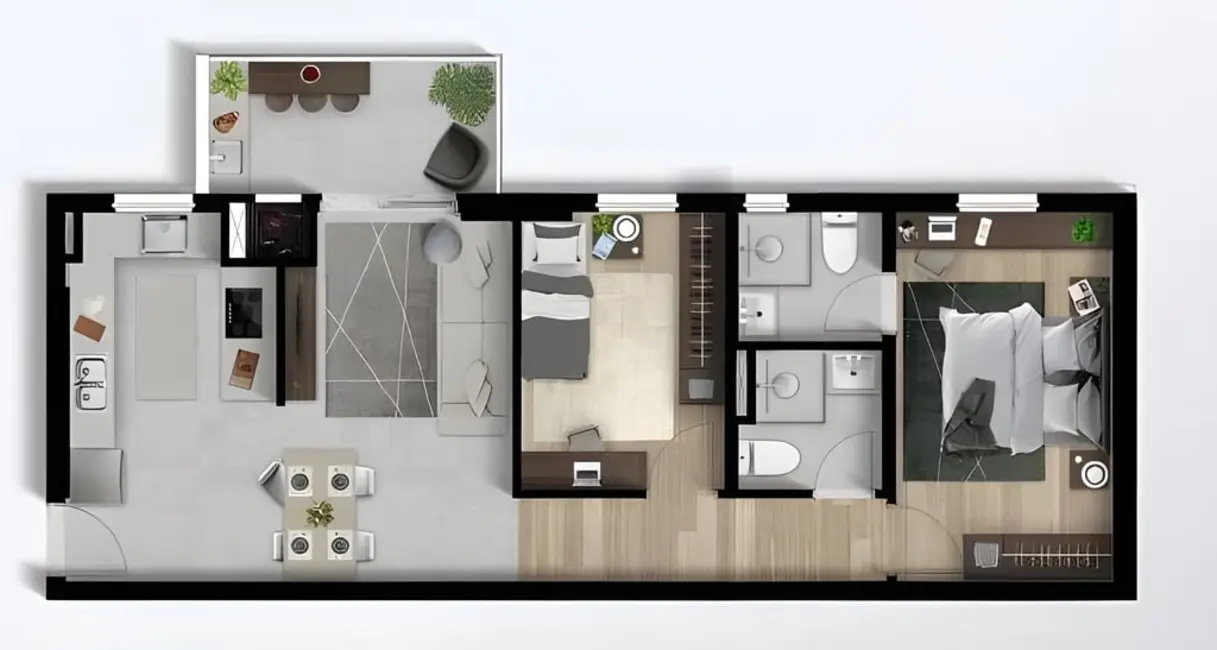 Apartamento com 3 quartos à venda, 92m2 em São Pedro, Sao Jose Dos Pinhais - PR - imagem 8 Foto 8 de Apartamento com 3 quartos à venda, 92m2 em São Pedro, Sao Jose Dos Pinhais - PR