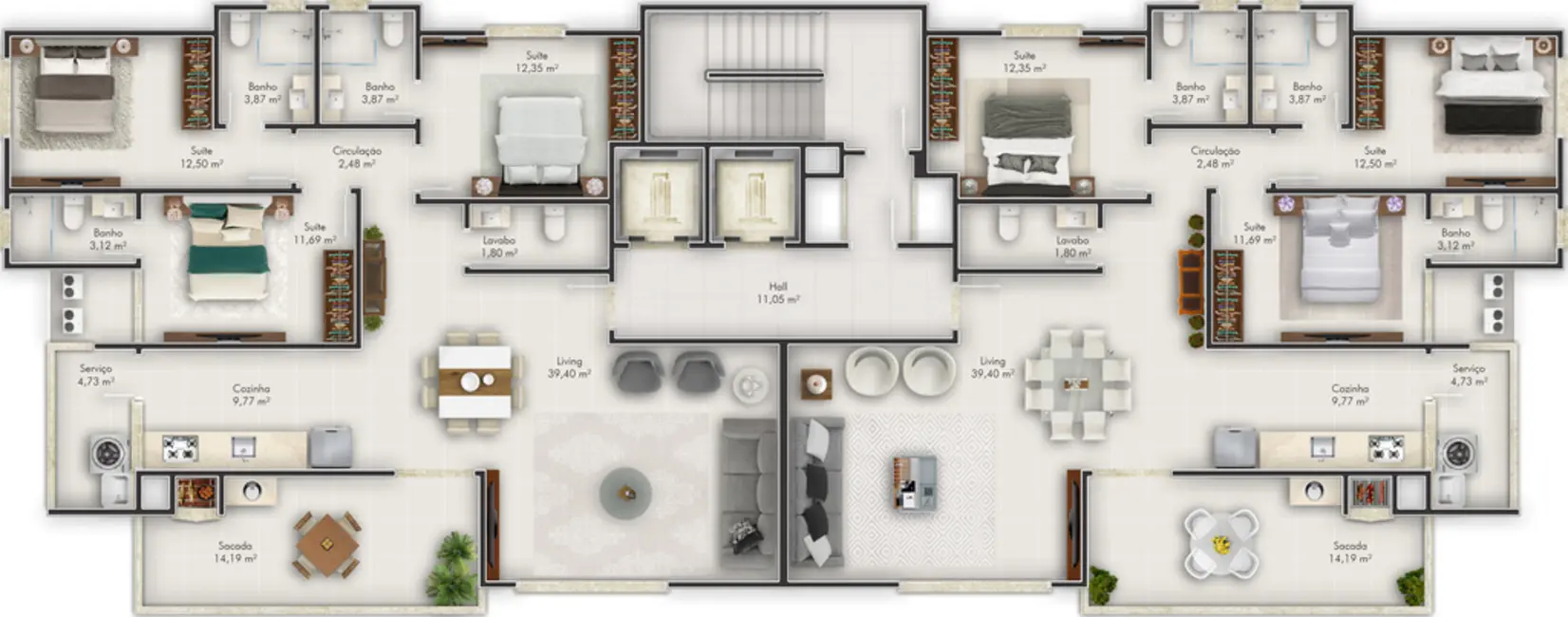 Foto 5 de Apartamento com 3 quartos à venda, 317m2 em Meia Praia, Itapema - SC