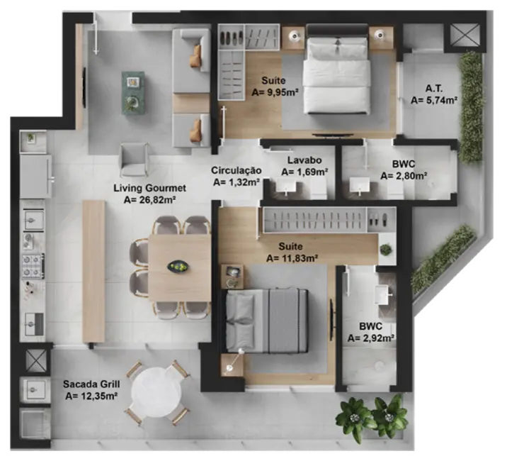 Foto 8 de Cobertura com 4 quartos à venda, 322m2 em Itajai - SC